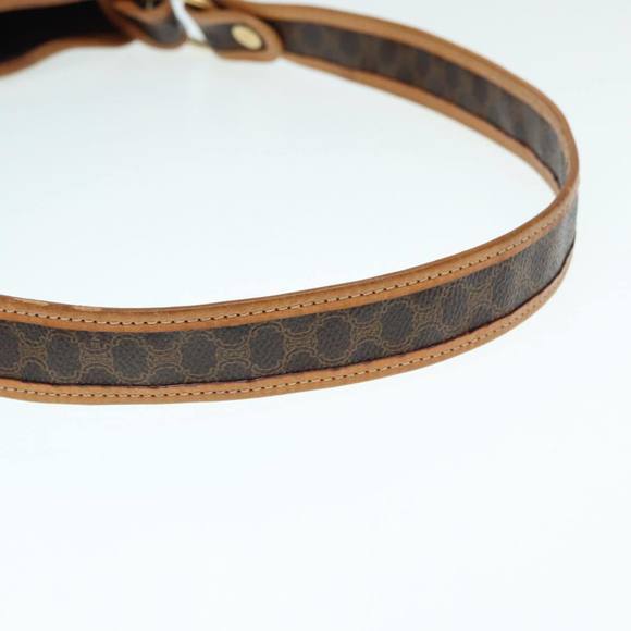 CELINE Macadam Canvas Shoulder Bag PVC Leather Brown Gold Auth 89237 - Picture 7 of 16